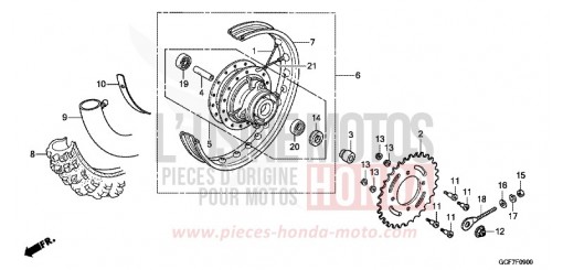 ROUE ARRIERE CRF70FC de 2012